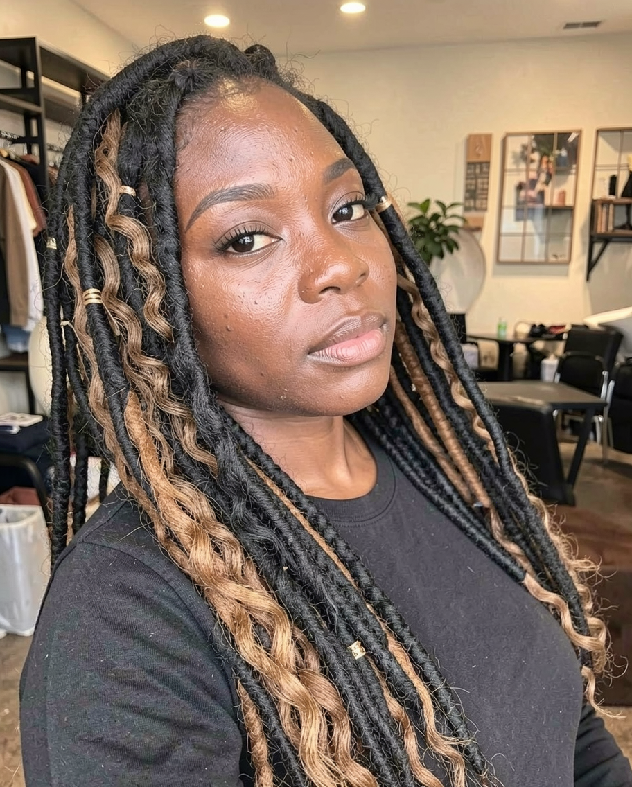 Goddess Locs with Loose Tendrils