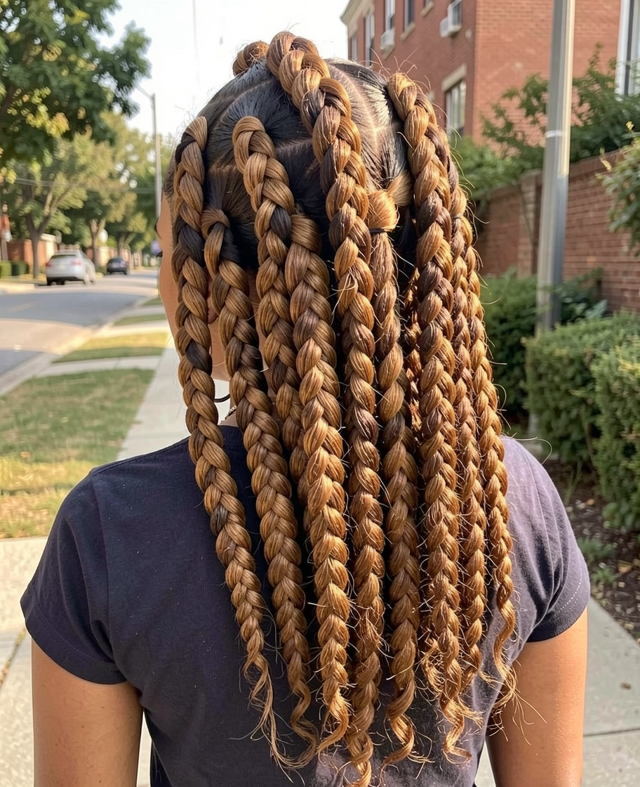 Jumbo Honey Blonde Box Braids