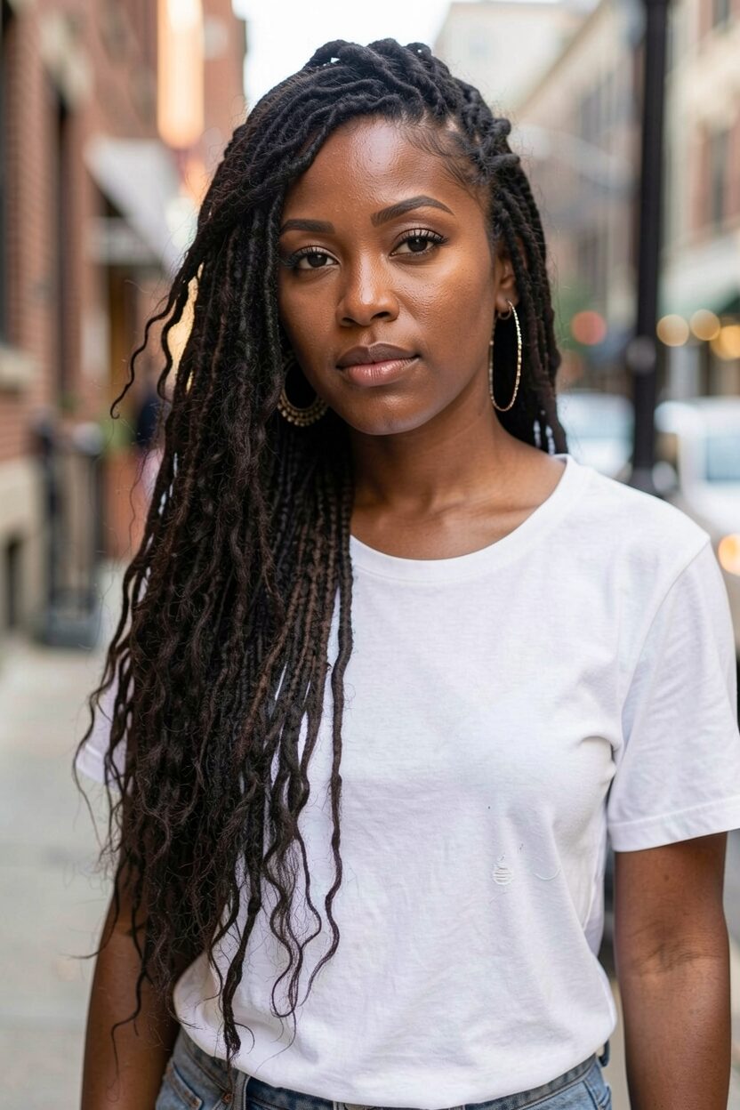 natural boho goddess locs