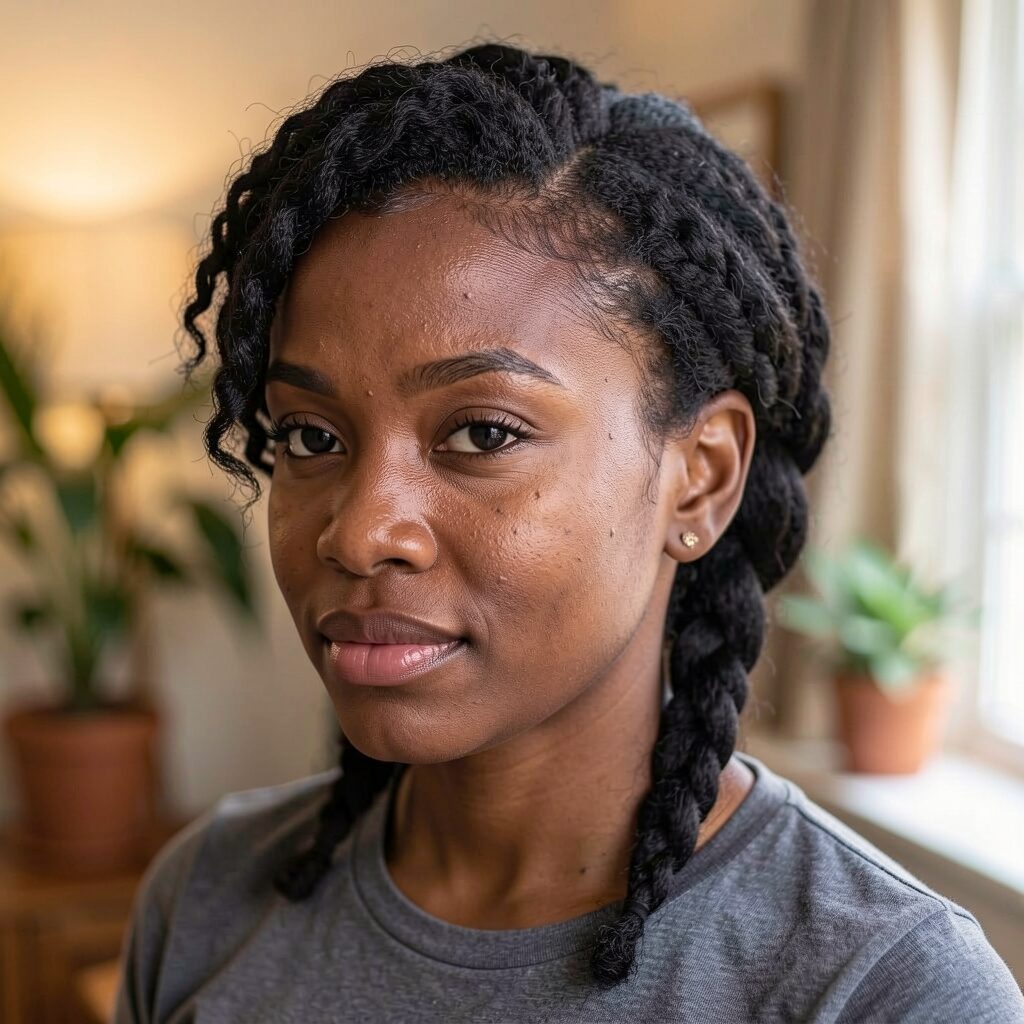 flat twist pigtails