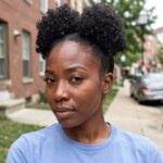 Natural Hair Double Buns