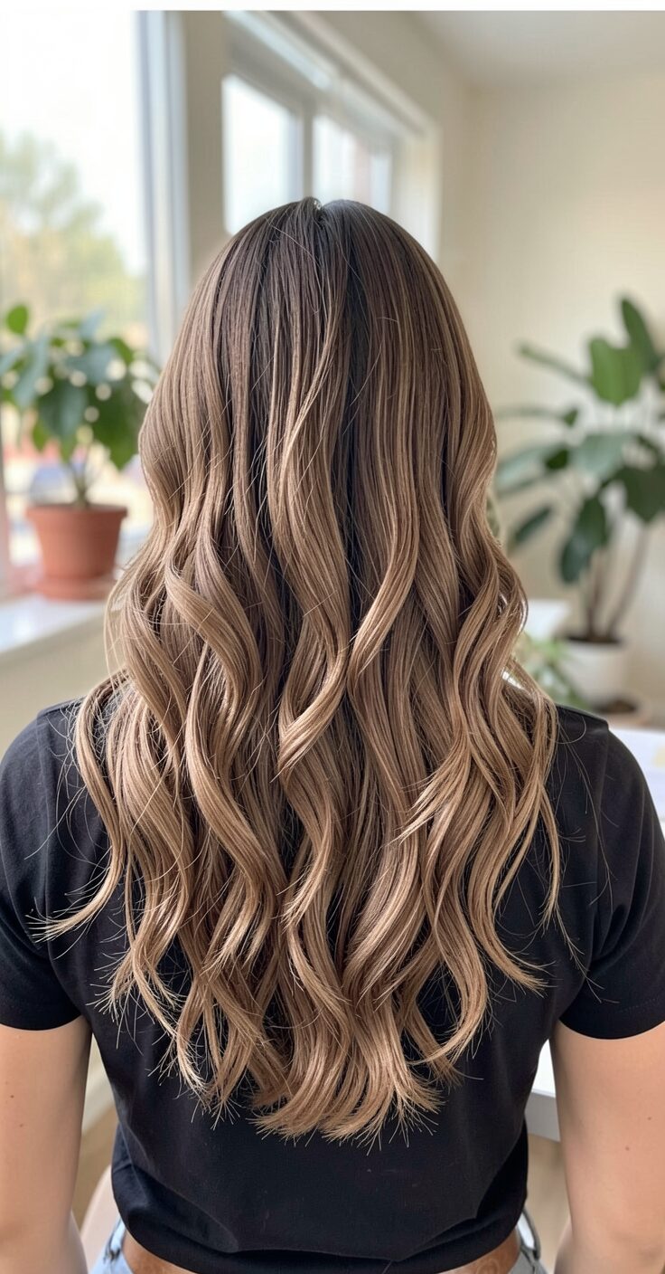 chocolate Ashy brown curls