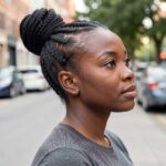 African Inspired Feed In Braid Bun