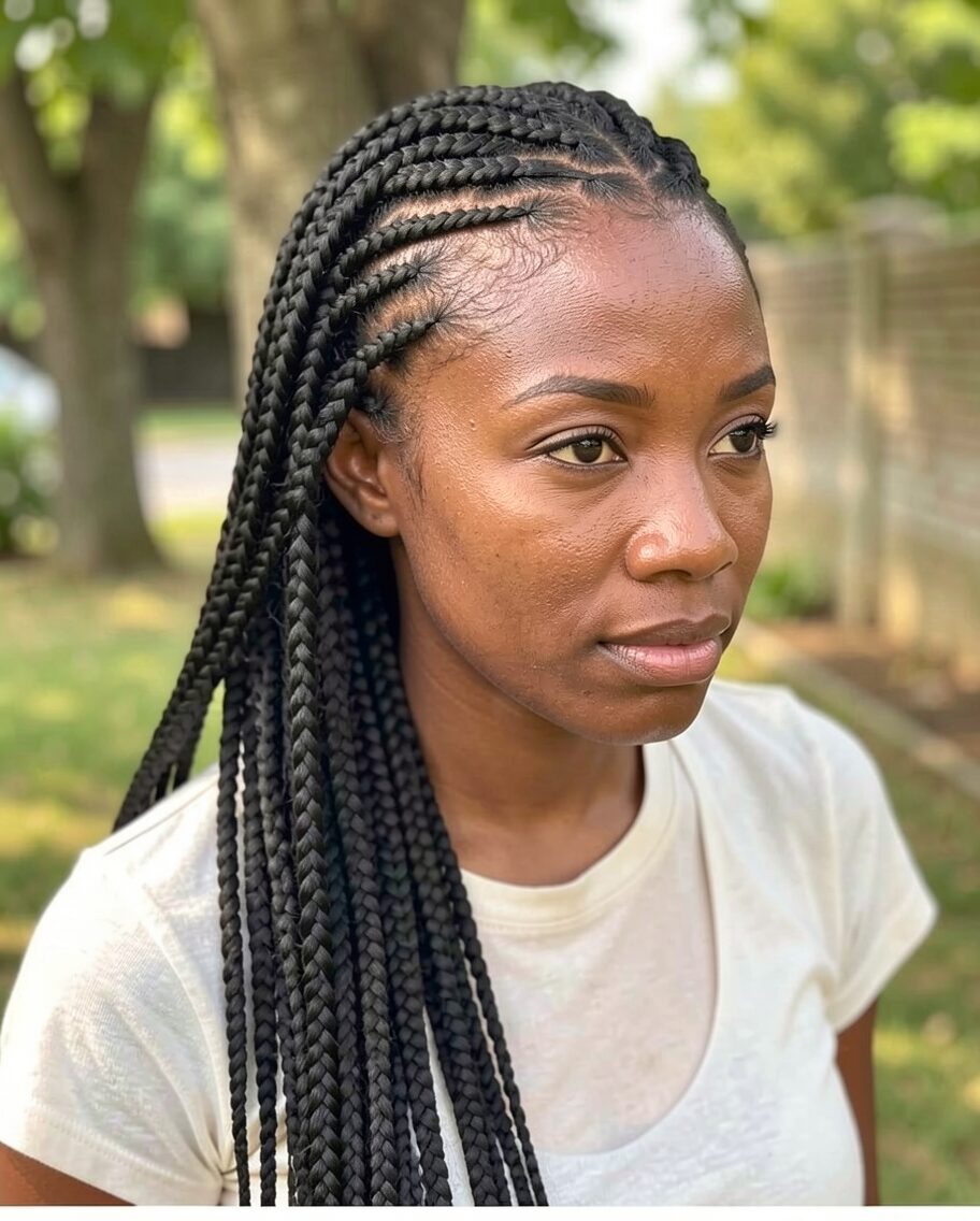 Arched crown lemonade braid