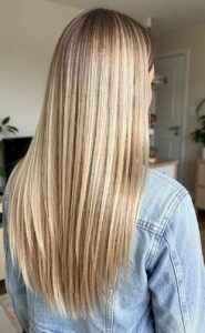 Balayage Hairstyles for Straight Hair - Long blonde Balayage