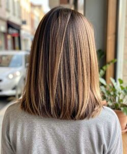 Balayage Styles for Straight Hair - Chocolate Brown and Caramel Balayage