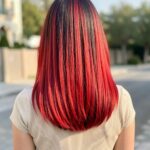 Balayage Styles For Straight Hair Chocolate Brown And Ruby Red Balayage