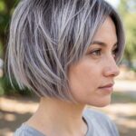 Balayage Styles For Straight Hair Lavender Balayage Choppy Bob