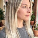 Balayage Styles For Straight Hair Light Brown And Icy Blonde Balayage