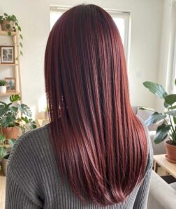 Balayage Styles for Straight Hair - Mahogany and Cherry Balayage
