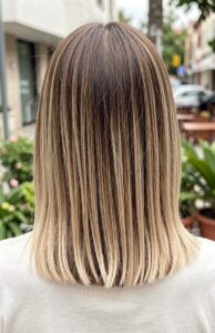 Balayage Styles for Straight Hair - Medium Brown and Blonde Balayage