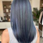Balayage Styles For Straight Hair Midnight Blue And Denim Blue Balayage