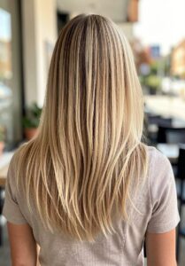 Balayage Styles for Straight Hair - Sunkissed Blonde Balayage