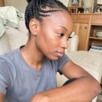 Cascading Side Part Feed In Braid Bun