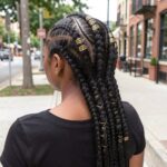 Chunky Cobra Embroidered Feed In Braids