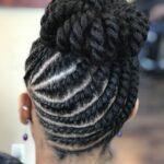Feed In Braid Twists Updo