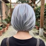 Gray Silver Purple Balayage