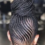 High Updo Lemonade Braid