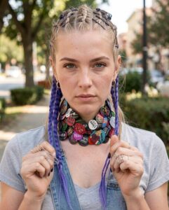 Punk Hairstyles for Women - Punk Multiple Braids