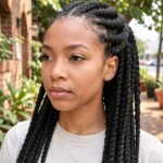 Side Part Layered Feed In Braid