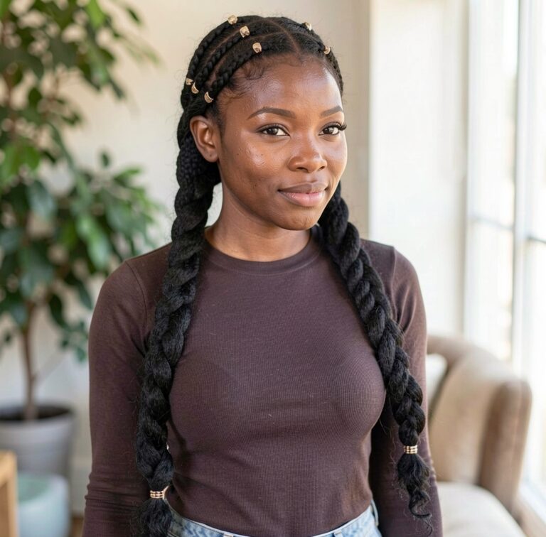 boho cornrows with knotted braids