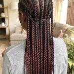 Full Side Red Ombre Lemonade Braid