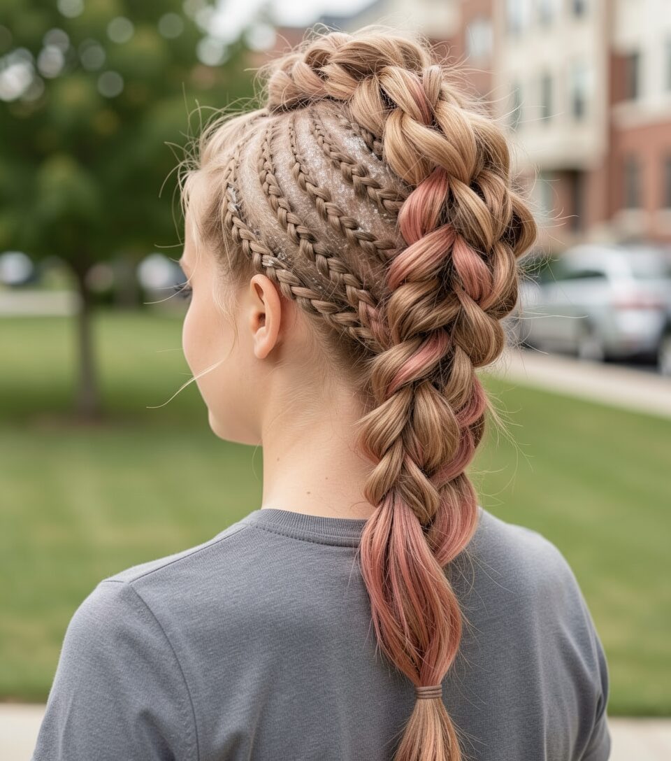 mohawk braids cornrow