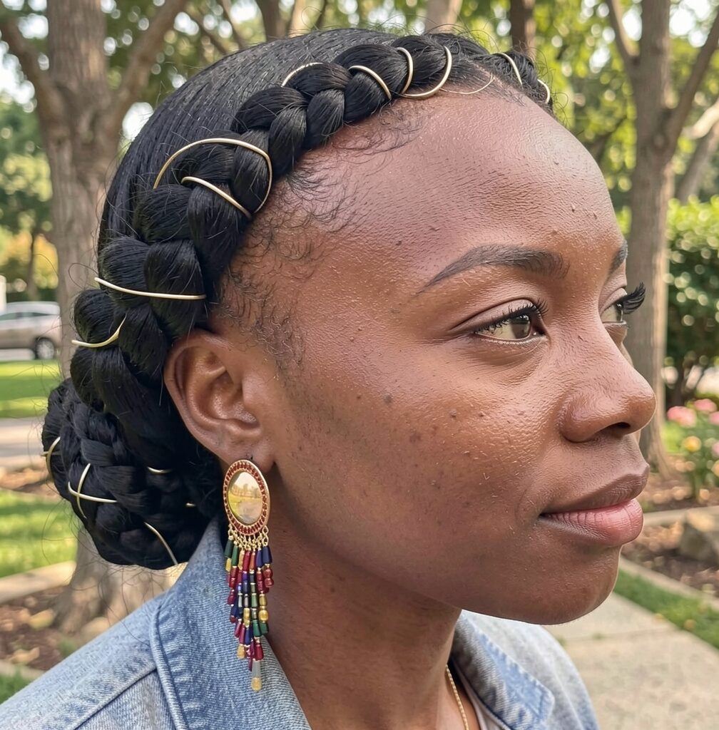 side braided cornrows