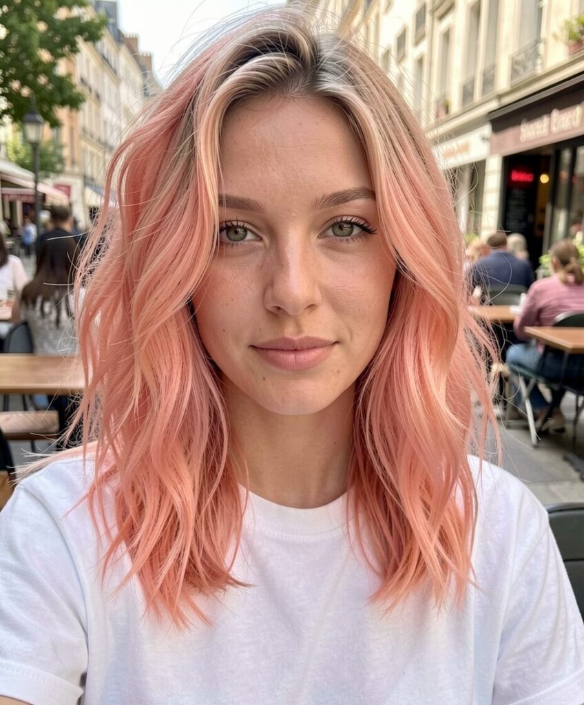 Peach Hair Colour Ideas