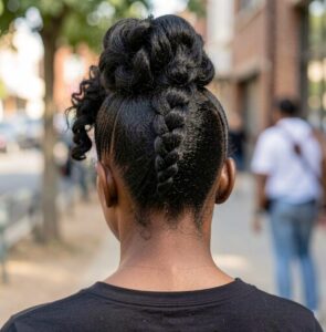 cornrow updo