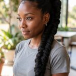 Cornrow Updo Fishtail