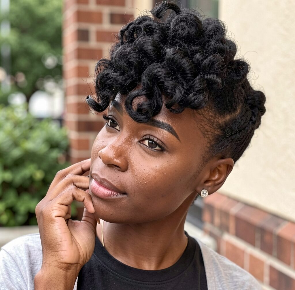 curly updo natural hair