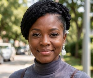 elegant updo natural hair