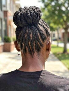 flat twisted updo