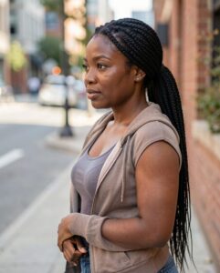 long sleek ponytails