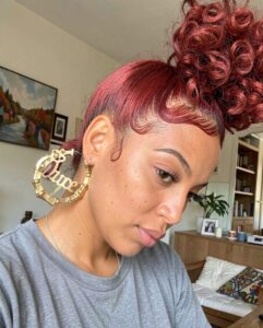 red updo