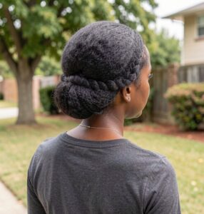 roll tuck and twist updo