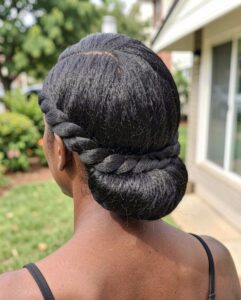tuck and pin updo
