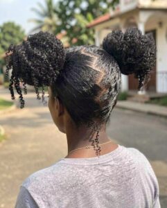 zigzag curly buns