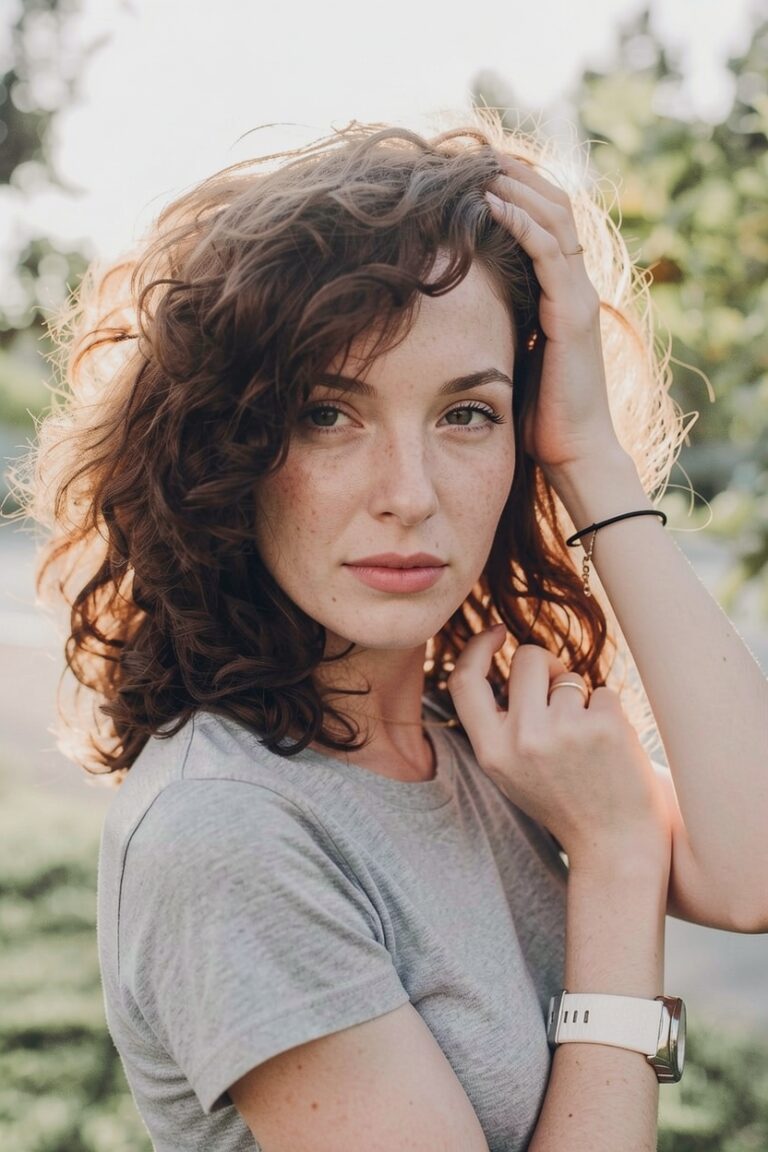 Gestufte Lockenfrisuren