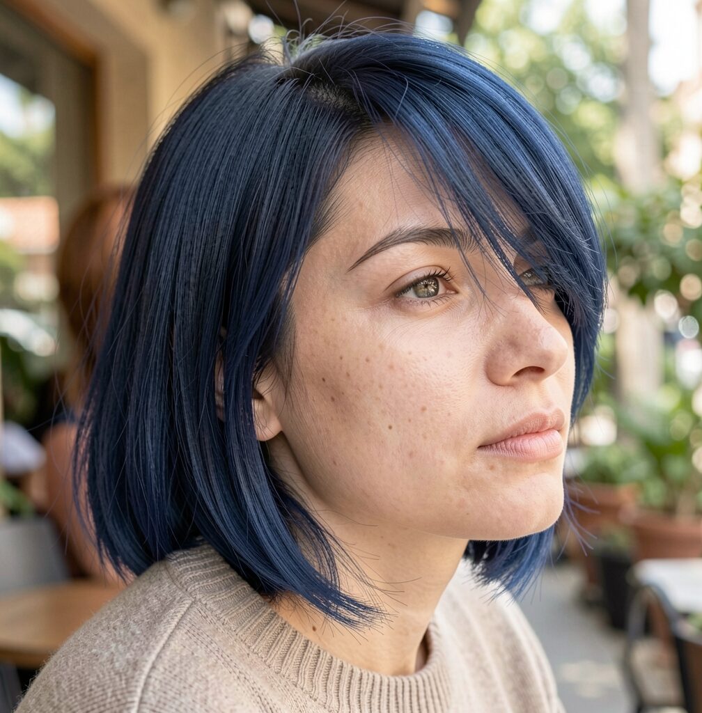 blue black hair color