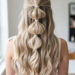 Bubble Ponytail Half Up