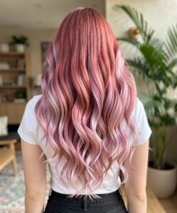 red silver ombre