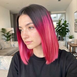 straight vibrant balayage