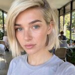 Hair Colour For Hazel Eyes Platinum Blonde Bob