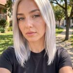 Hair Colour For Hazel Eyes Silvery Blonde