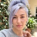 Hair Colour For Hazel Eyes Silvery Lavender