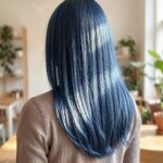 Nape Undercut Blue With Cute Heart