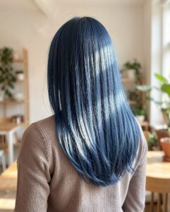 Nape Undercut - Blue with Cute Heart