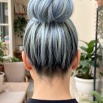 Nape Undercut Denim Hair With Lined Design